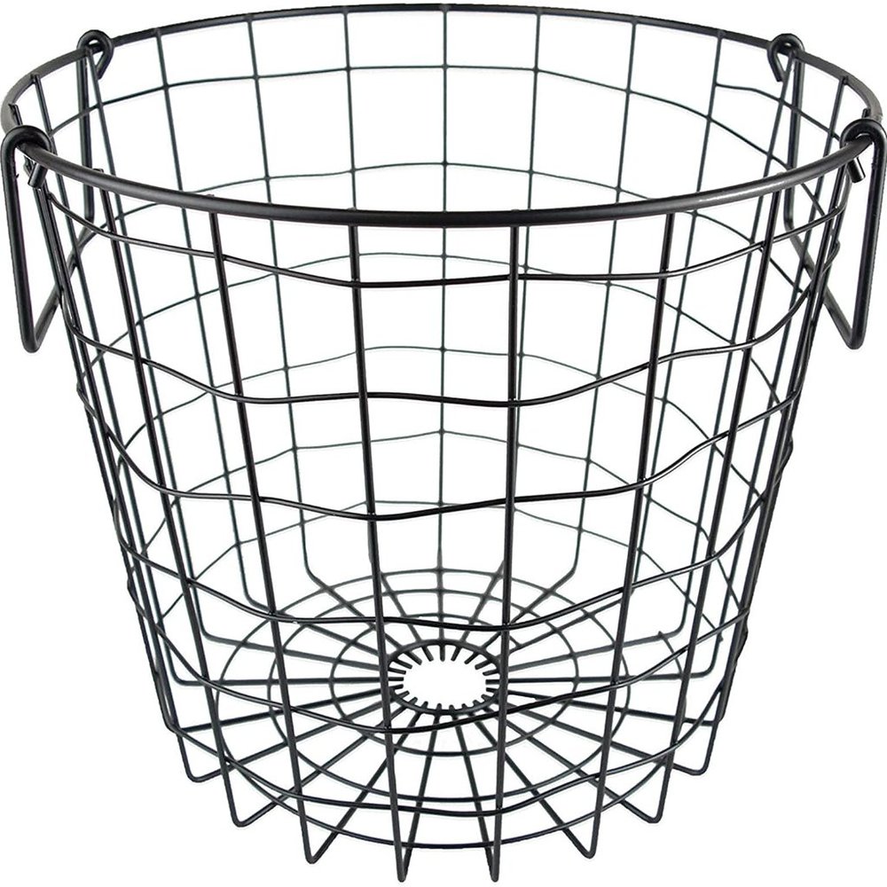 New Black Metal Storage Bin